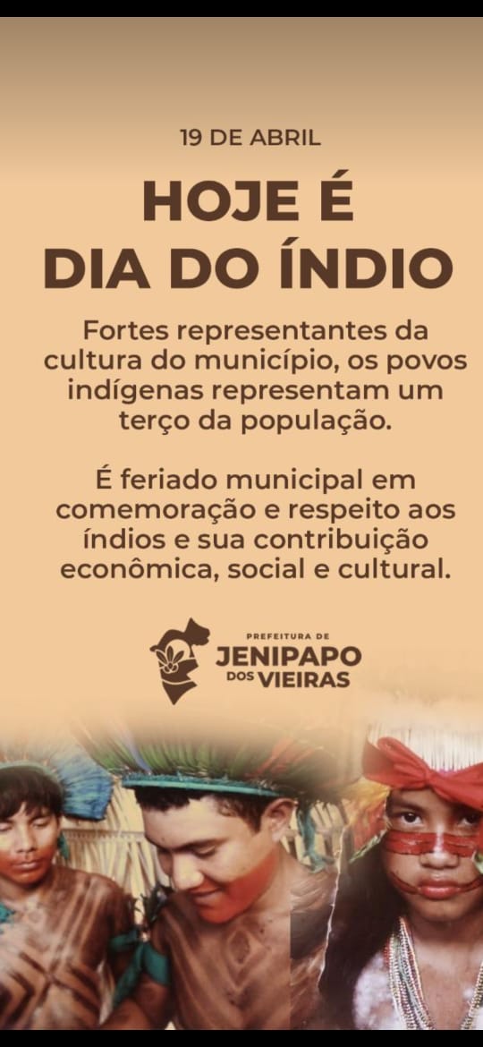 O Dia do Índio é celebrado anualmente em 19 de abril no Brasil, é feriado municipal em comemoração e respeito.