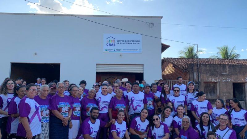Prefeitura Municipal através da Secretaria de Assistência Social e Conselho da Pessoa Idosa, promovem caminhada em alusão a Campanha Junho Violeta.
